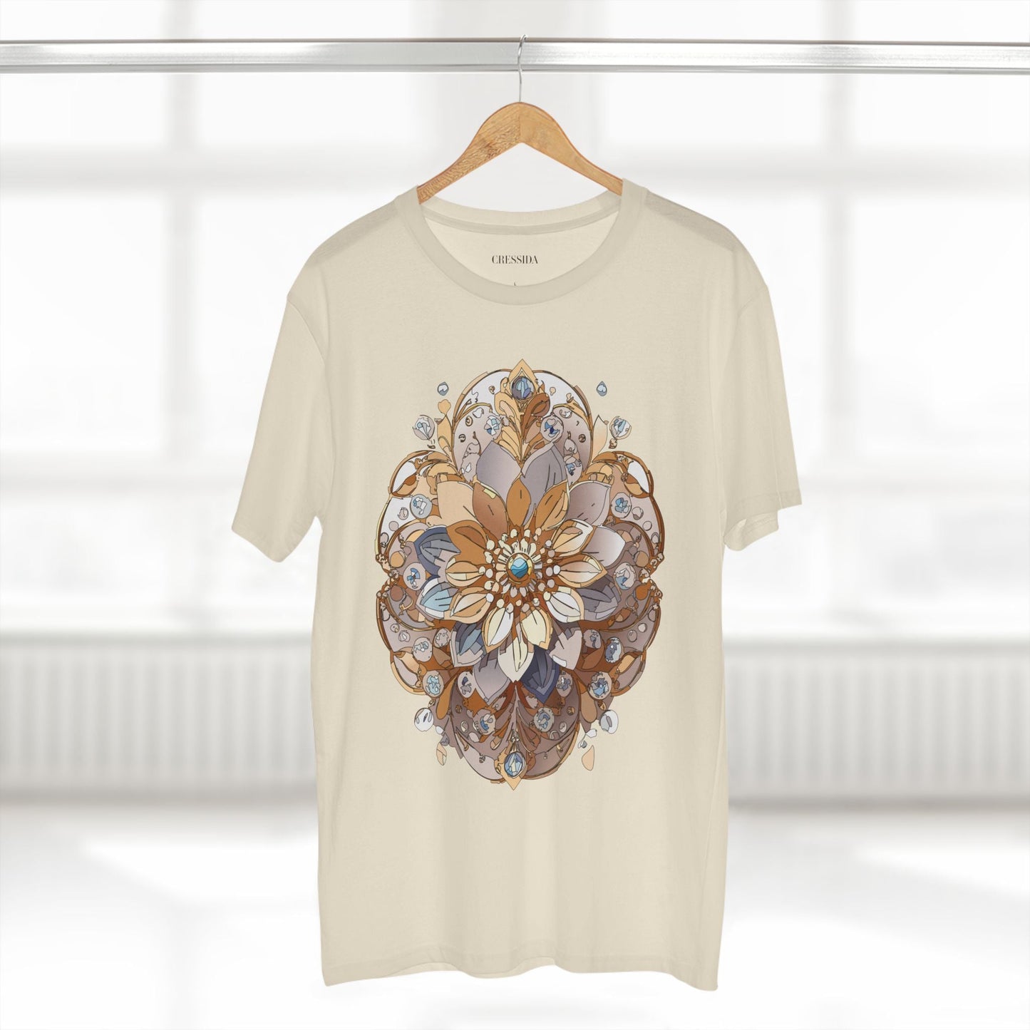 Floral Graphic T-Shirt Unisex 100 Cotton Art Design with Antique Flowers Tee 10