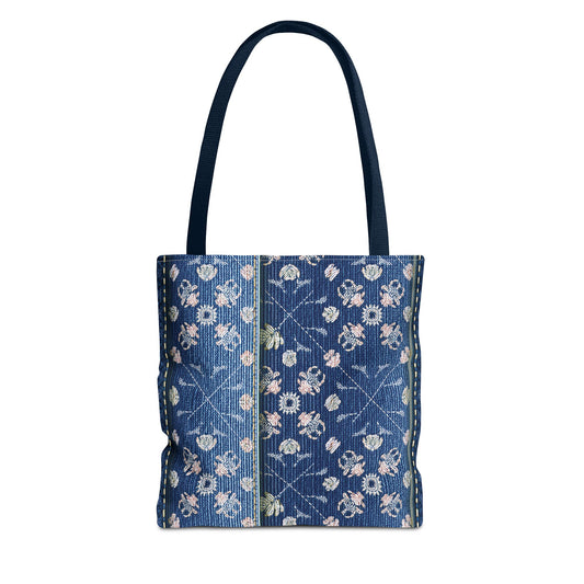 Denim Fabric Imitation Print Unisex Canvas Bag Poly Spun 3 Sizes Tote Bag 120