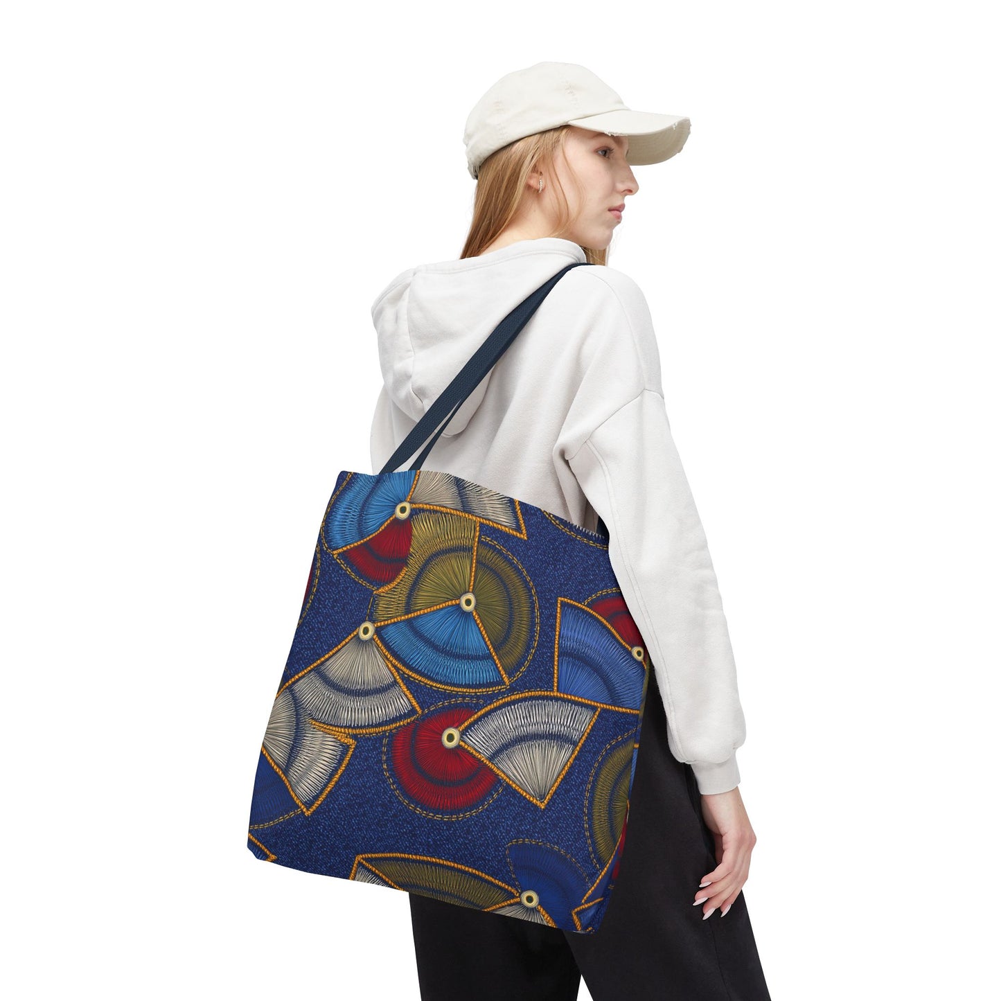 Denim Fabric Imitation Print Unisex Canvas Bag Poly Spun 3 Sizes Tote Bag 142
