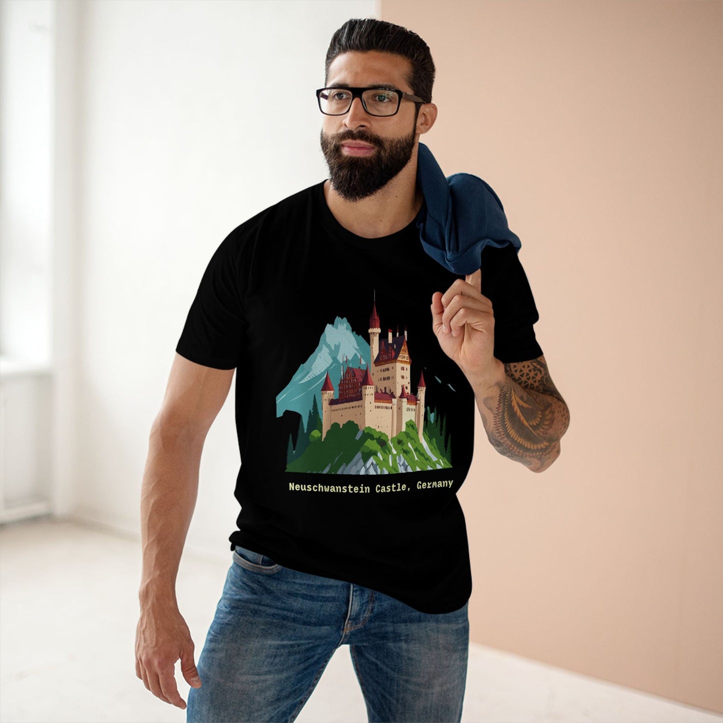 Travel Shirt Germany TT-14 Unisex Premium Cotton Tee With Original Art Design For Tourists