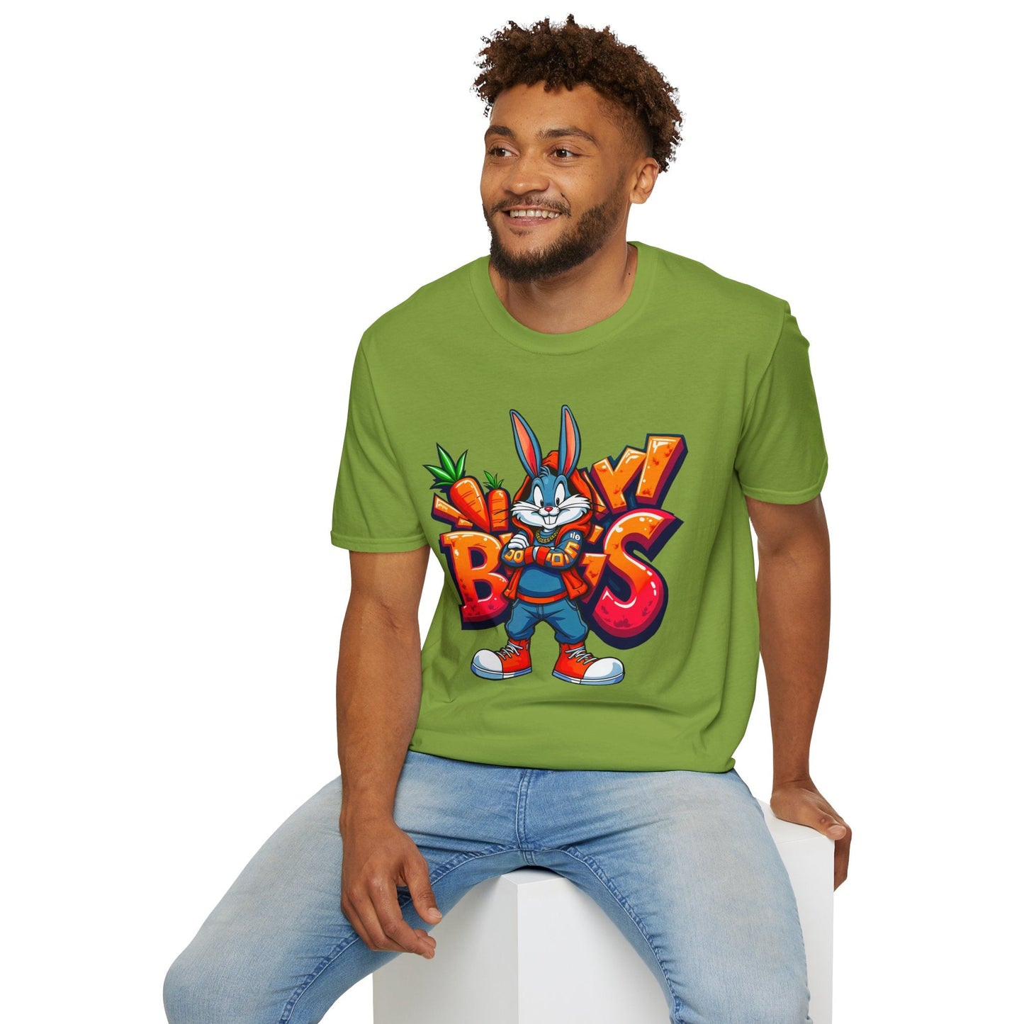 Funny Cartoon Animals T Shirt With Animation Design Unisex Softstyle Graphic Tee Gildan 64000