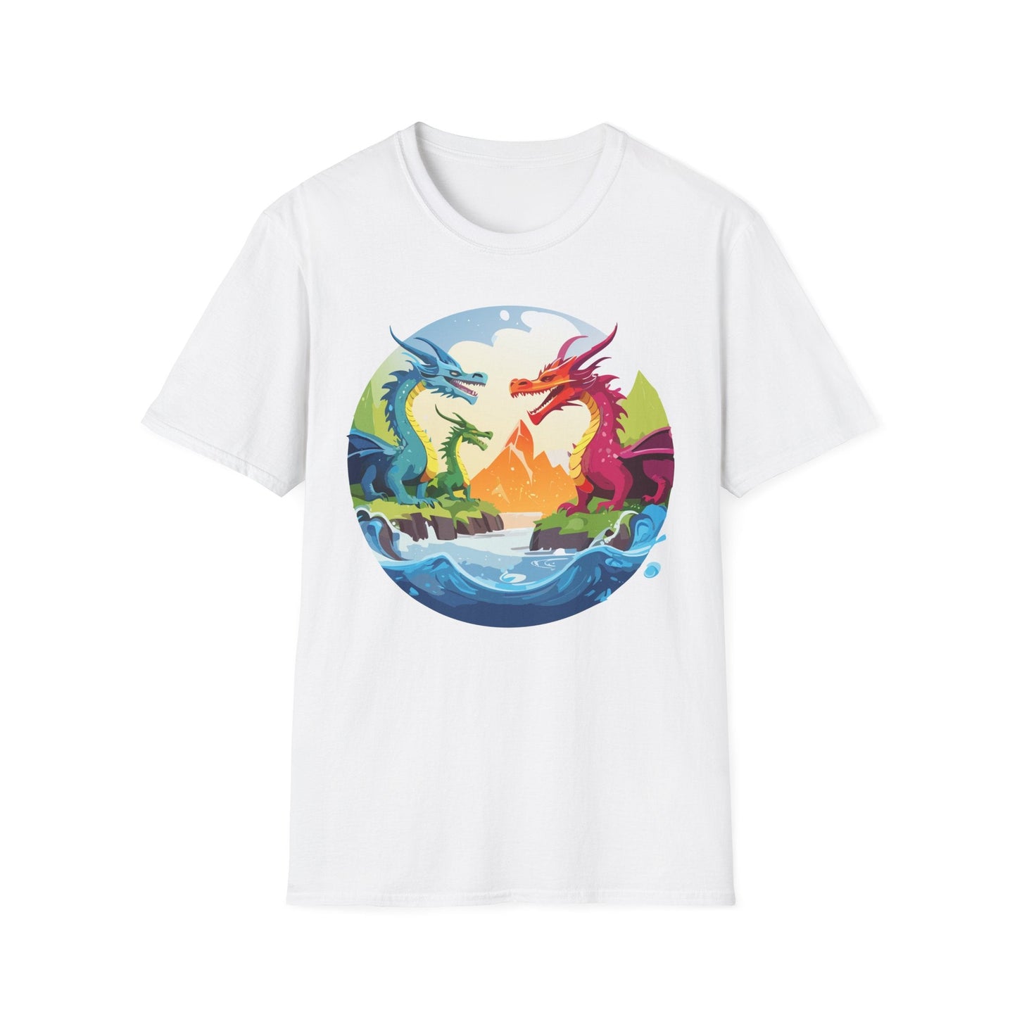 Dragon T Shirt Unisex Dragon Tee 100 Percent Ring Spun Cotton Softstyle Comfort Fit