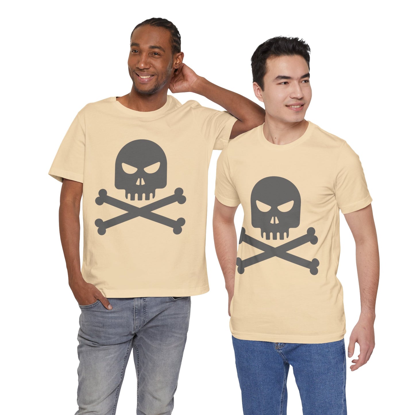 Unisex-T-Shirt aus Baumwolle mit Totenkopf