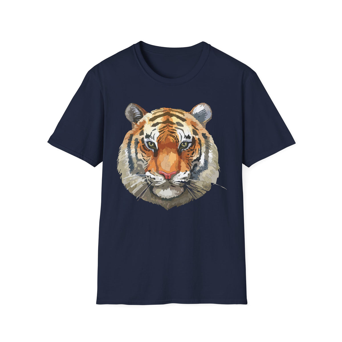 Watercolor Tiger Face T-Shirt | Wildlife Illustration, Animal Print