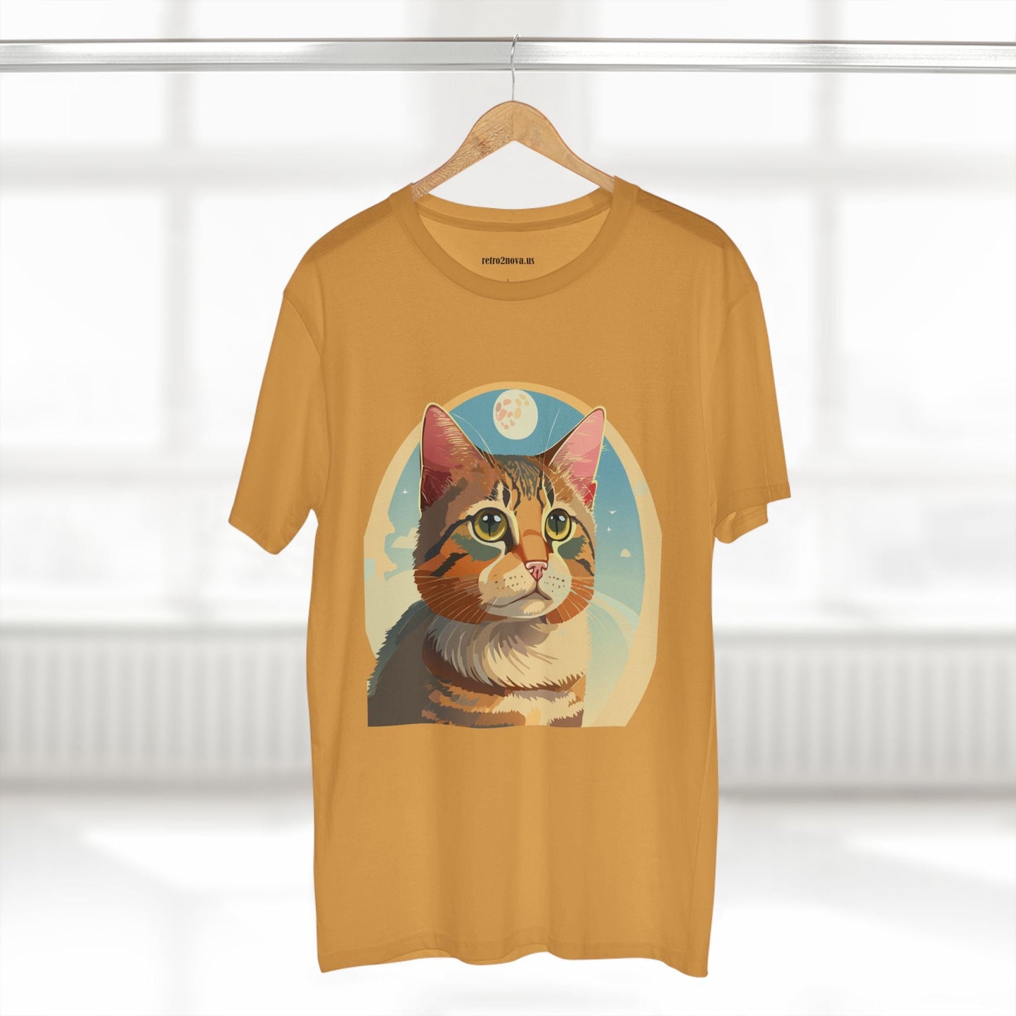 Cat Shirt Unisex Premium Cotton Tee With Original Cat Art Design Retro2Nova Soft Breathable Regular Fit