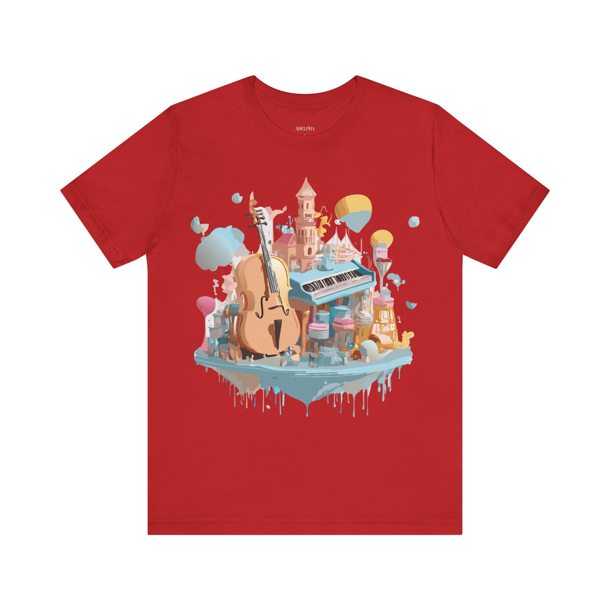 Music Graphic Unisex Cotton Bella+Canvas Tee with Art Design m109