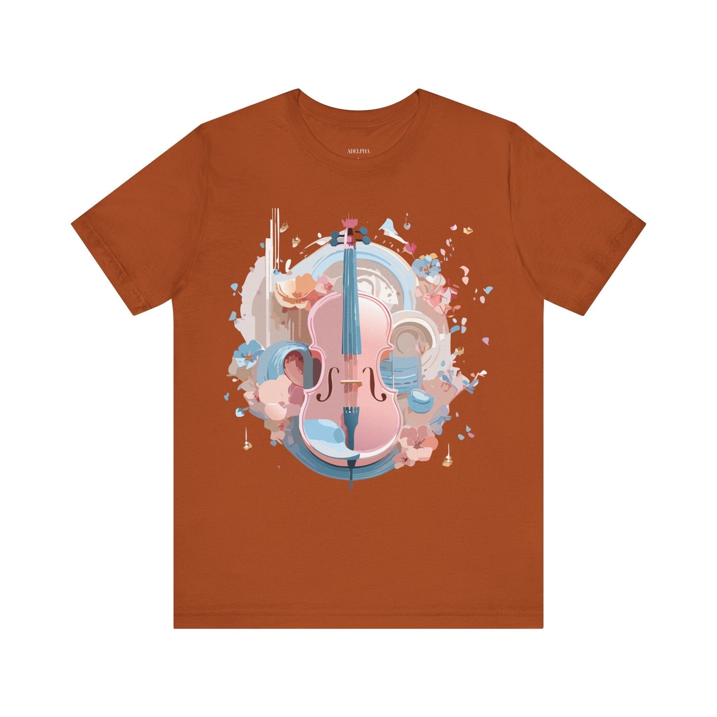Music Graphic Unisex 100 Cotton Vintage Art with Musical Elements Tee 13
