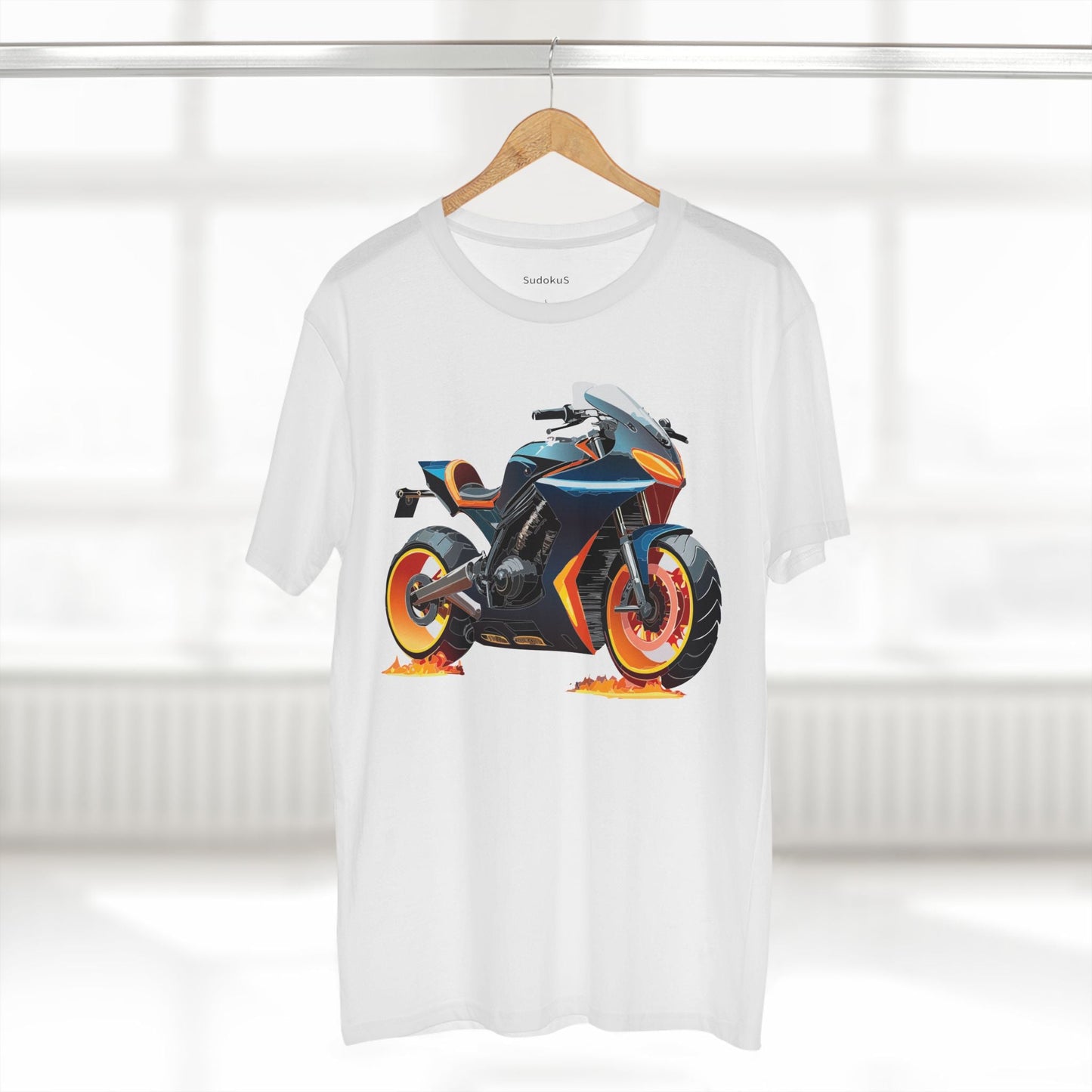 Moto Bike Graphic Unisex 100 Cotton Staple Tee 25