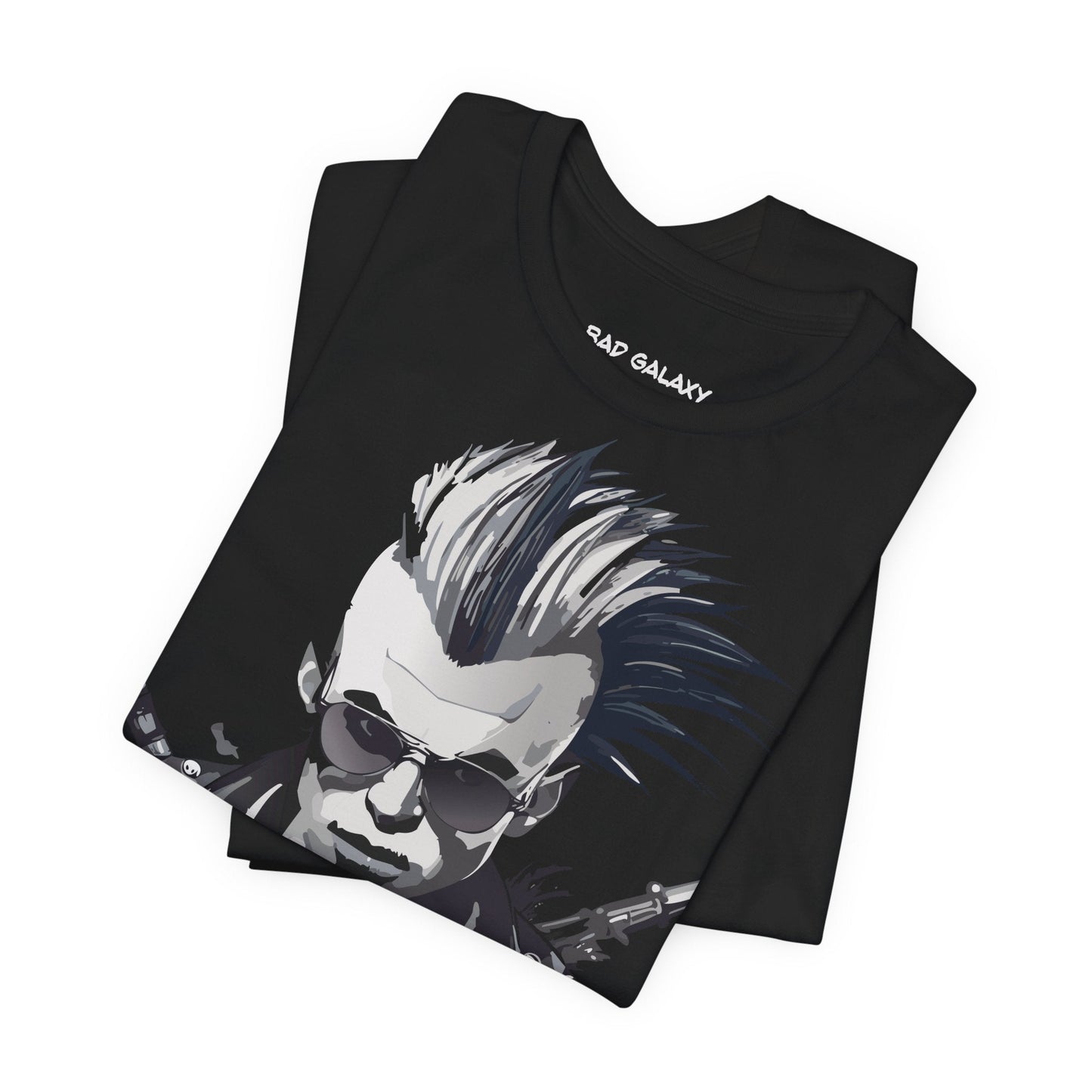 Punk Rock Tee Shirt 100 Percent Cotton Made To Order From Bad Galaxy Eco Friendly Inks USA