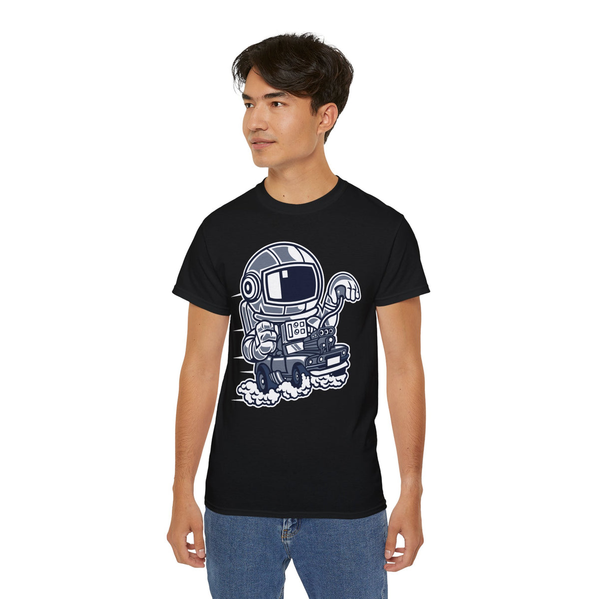 Astronaut Cartoon Graphic Tee Unisex 100 Cotton Gildan T-Shirt 4