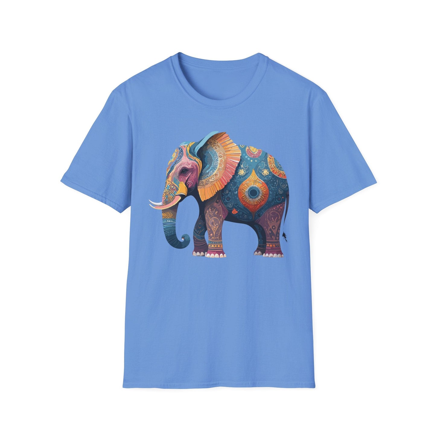 Elephant T Shirt Unisex Gildan Softstyle 64000 Tee With Animal Elephant Graphic Artwork