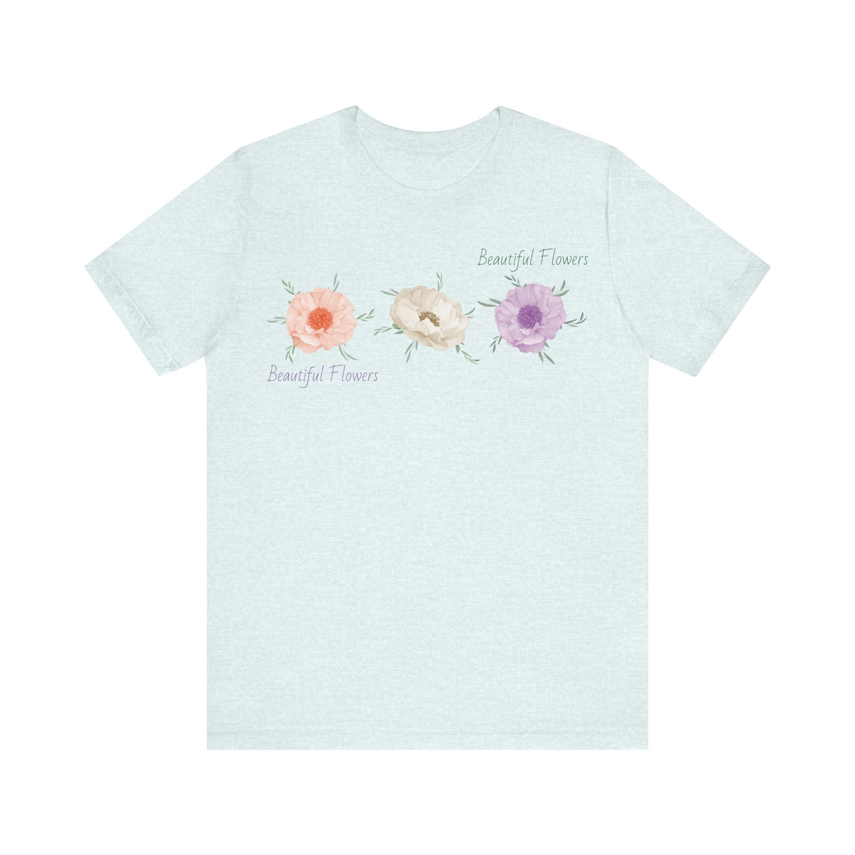 Floral Graphic Tee Shirt - Bella+Canvas Unisex 100 Cotton 50