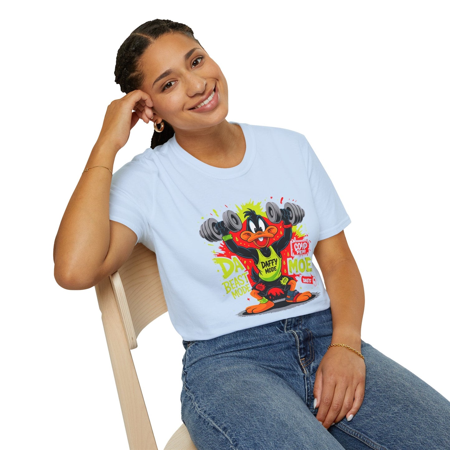 Unisex Cartoon T Shirt With Animation Design Funny Animals Tee Softstyle Gildan 64000