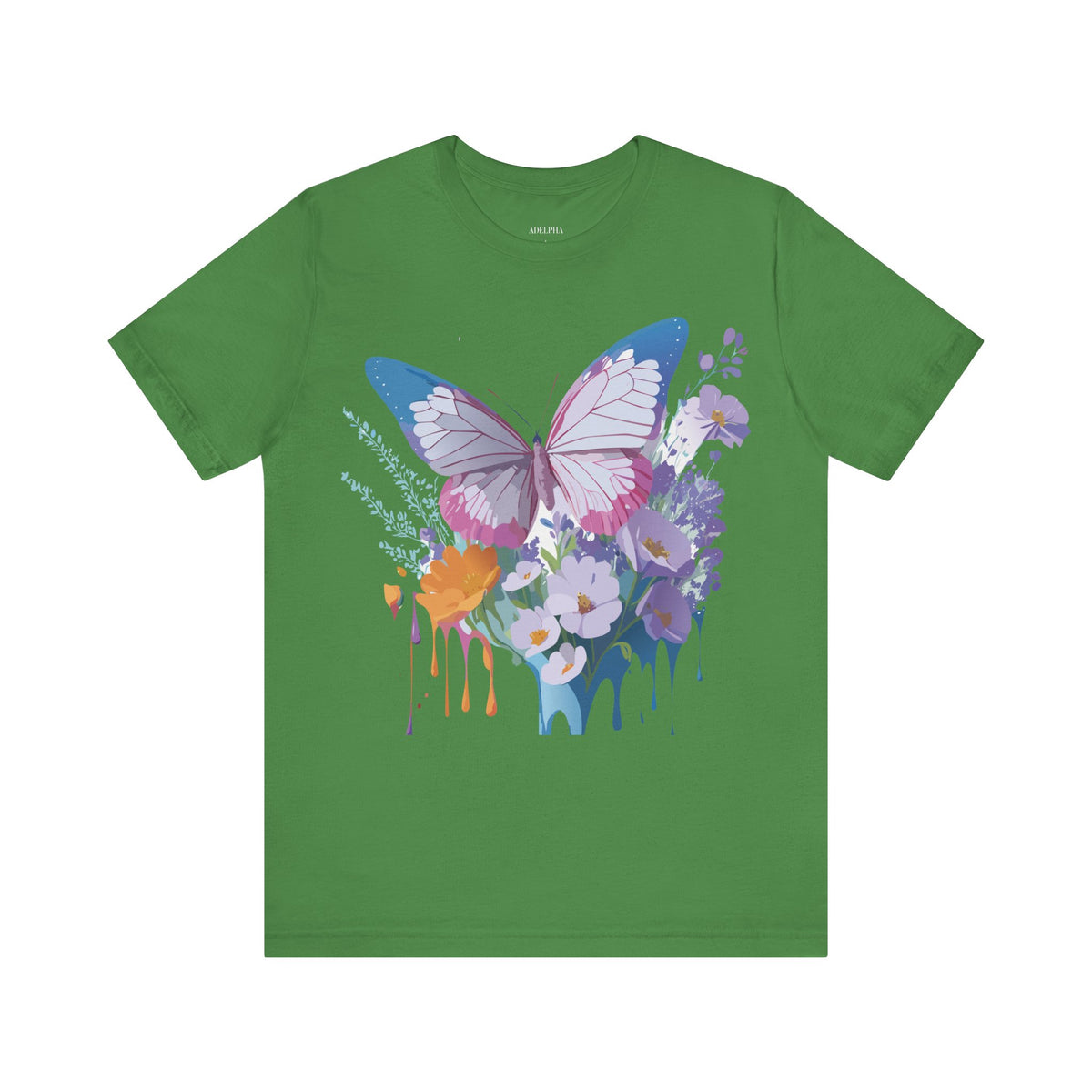 Butterfly Graphic Unisex Cotton Bella+Canvas Tee with Art Design n83