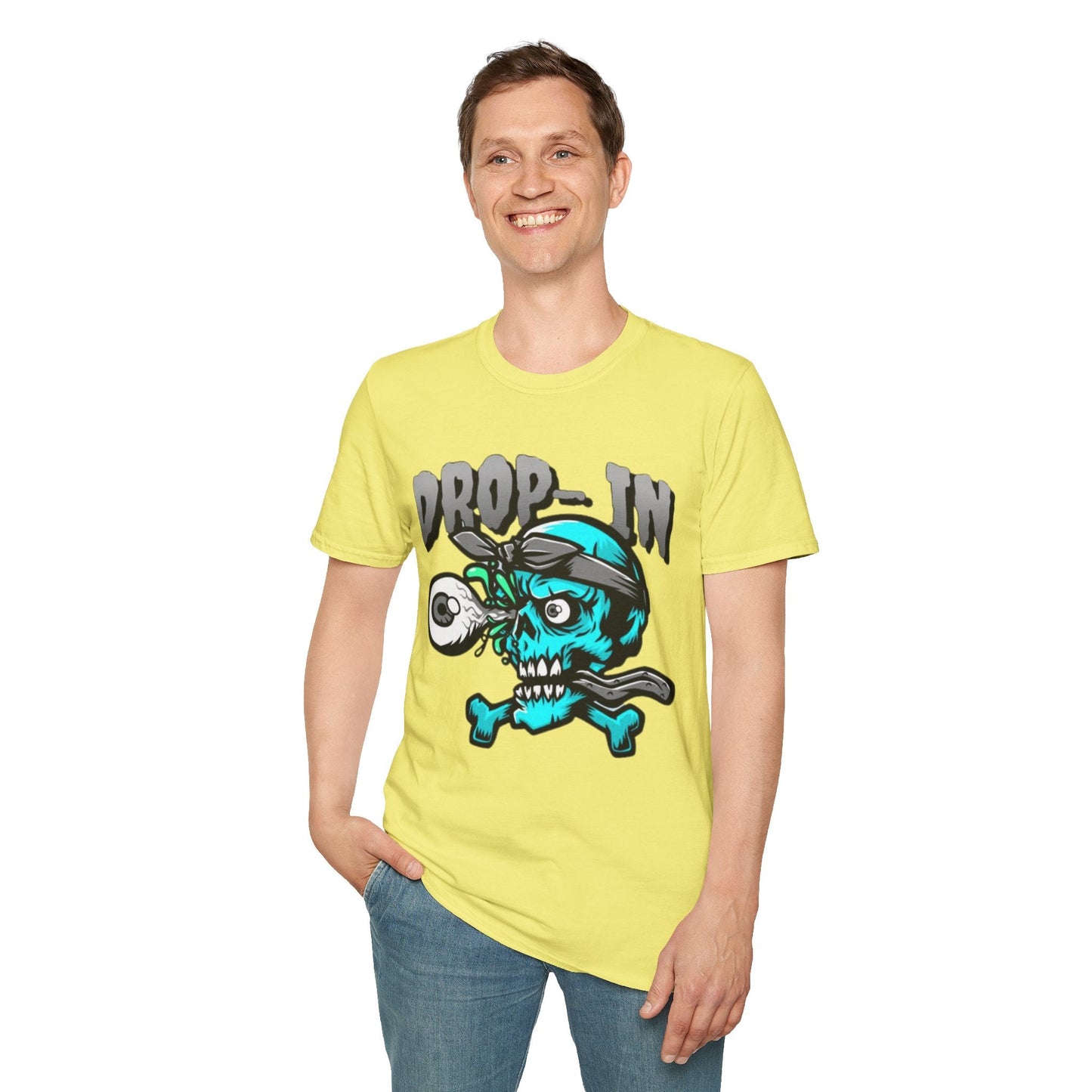 Unisex Skull T Shirt Skeleton Shirt With Skull Artwork Gildan Softstyle 64000 Cotton Tee