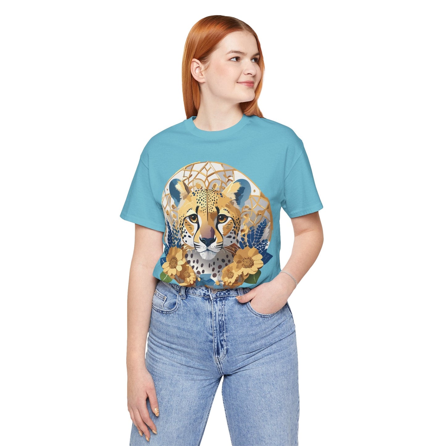 Medallion Graphic Unisex 100 Cotton Vintage Animal Medal Artwork Tee 53