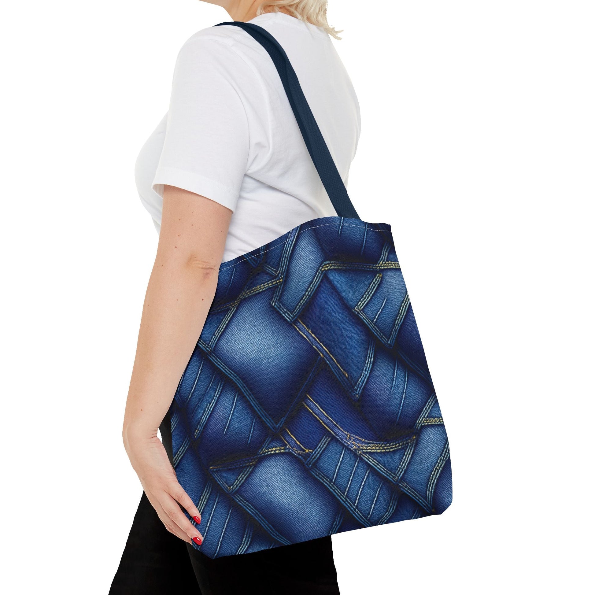 Denim Canvas Bag, Tote Bag Denim Printify