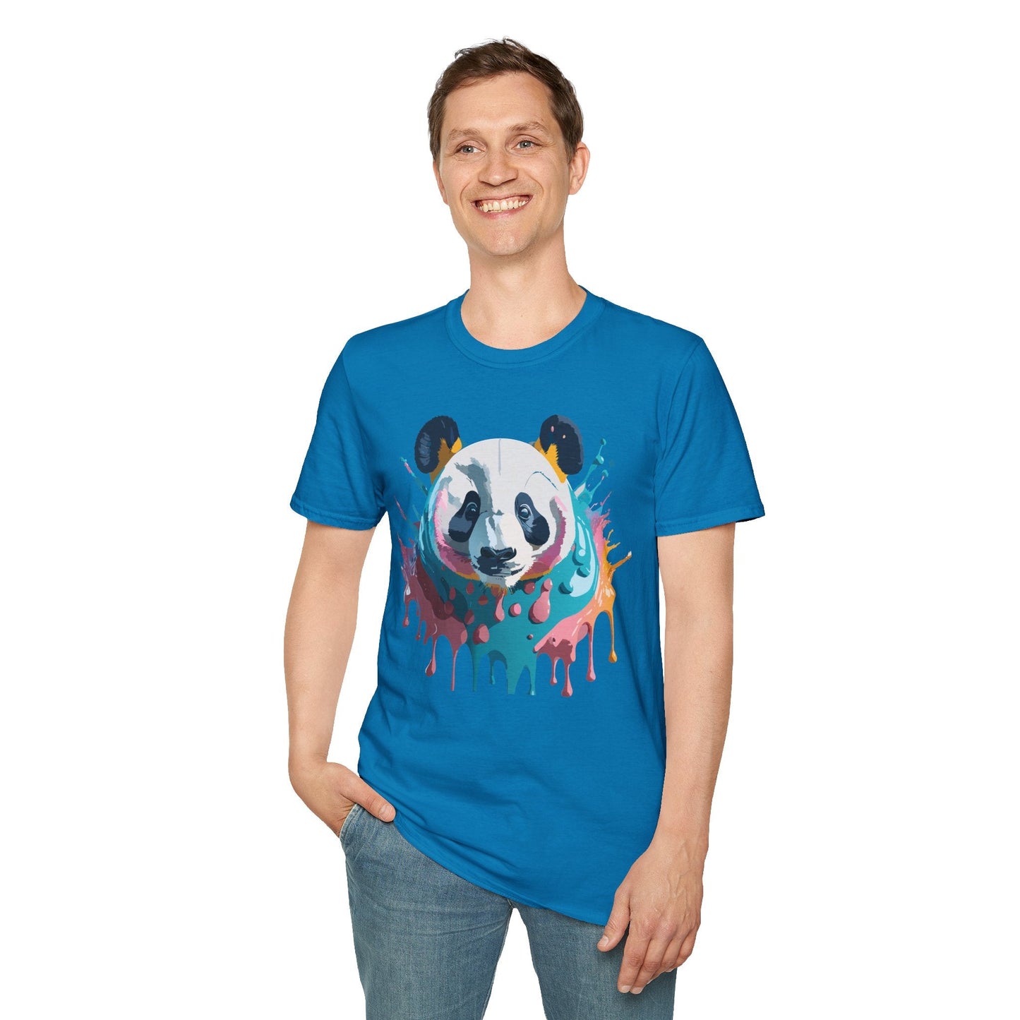 Panda Shirt Unisex T Shirt Gildan Softstyle 64000 Panda Graphic Animal Tee 100 Percent Cotton