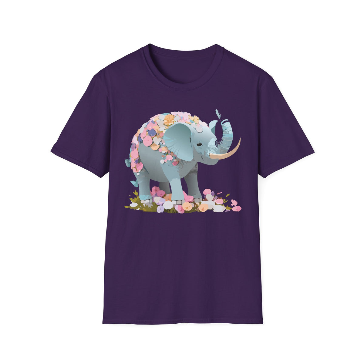 Floral Baby Elephant T-Shirt | Watercolor Elephant Tee