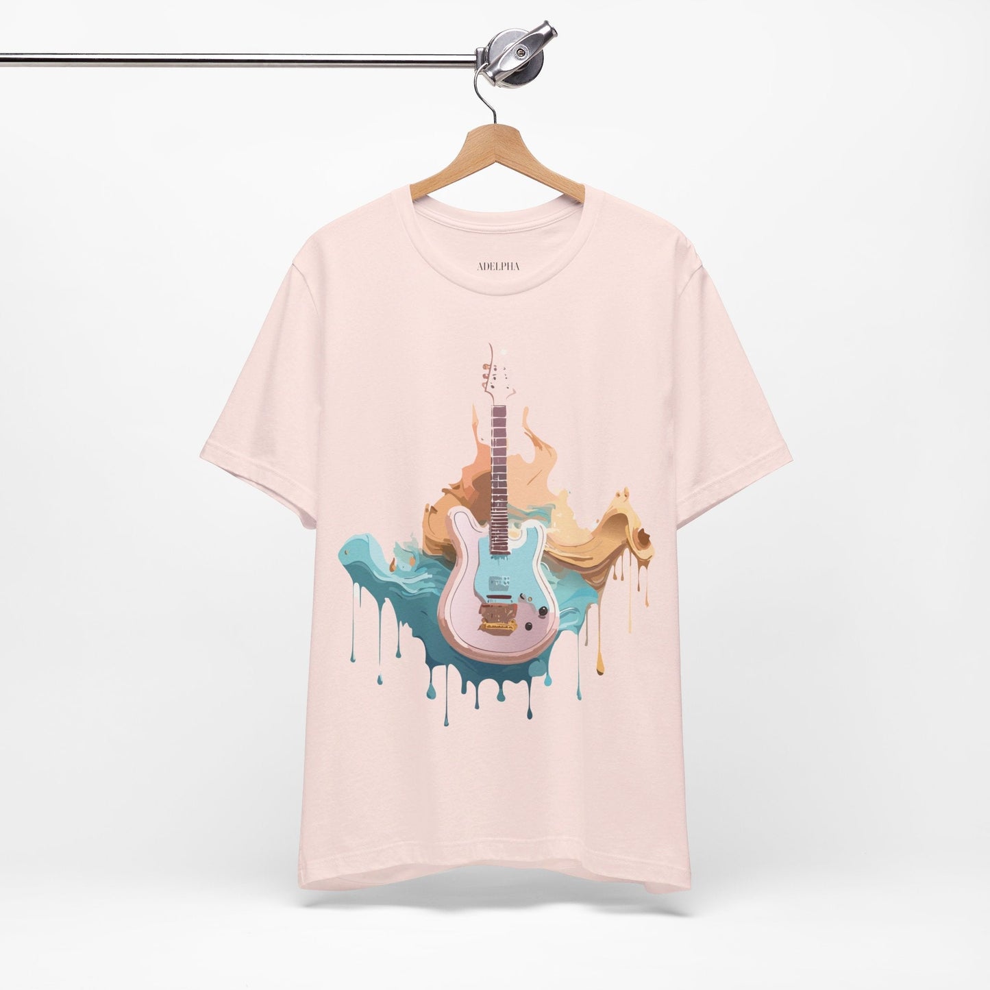 Music Graphic Unisex 100 Cotton Vintage Art with Musical Elements Tee 46