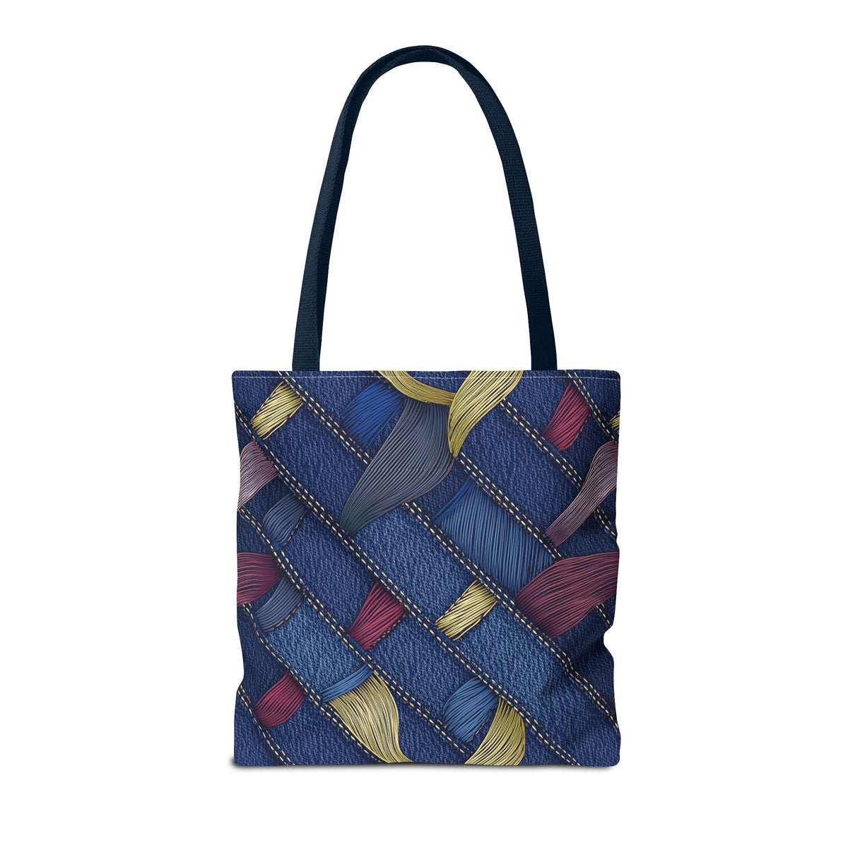 Denim Fabric Imitation Print Unisex Canvas Bag Poly Spun 3 Sizes Tote Bag 145