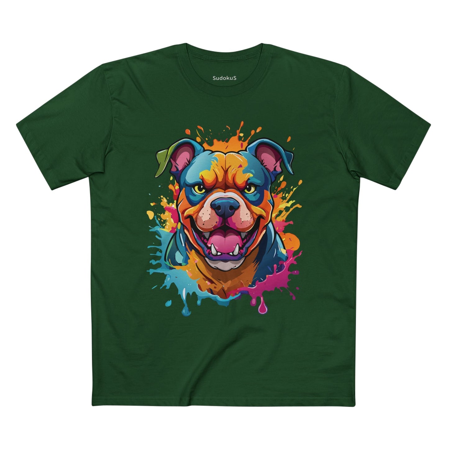 Dog Graphic Unisex 100 Cotton Staple Tee with Animal Design Artwork 35
