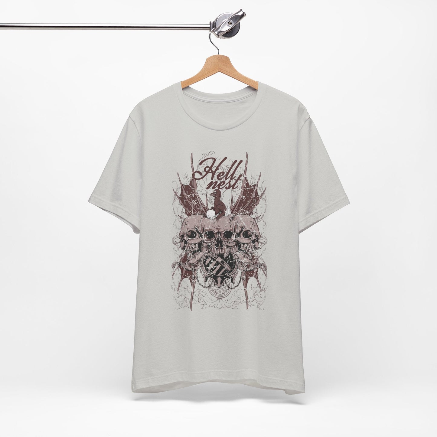 Skull Cluster graphic tee Gothic skulls grunge floral design