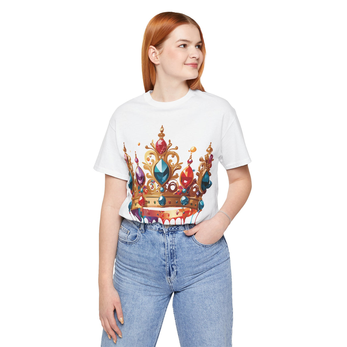 Crown Graphic Unisex Cotton Bella+Canvas Tee with Art Design m16