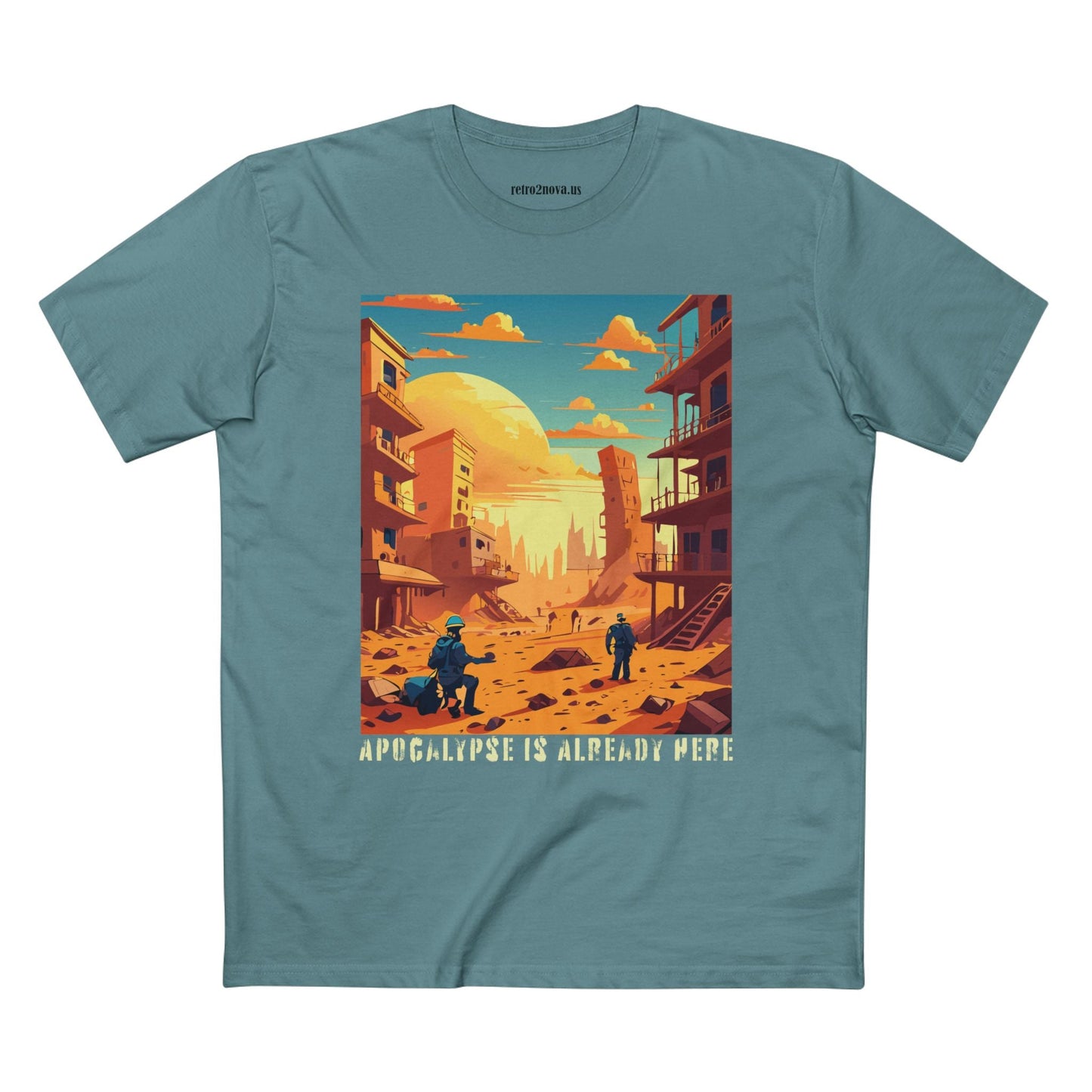 Cataclysm Doomsday Shirt Unisex Premium Cotton Tee With Original Art From Retro2Nova Art Collection