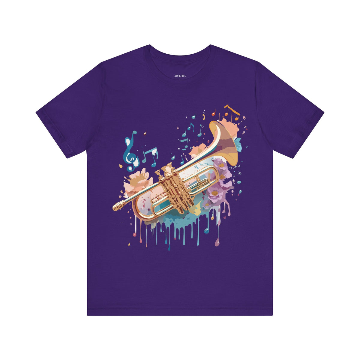 Music Graphic Unisex Cotton Bella+Canvas Tee with Art Design m124