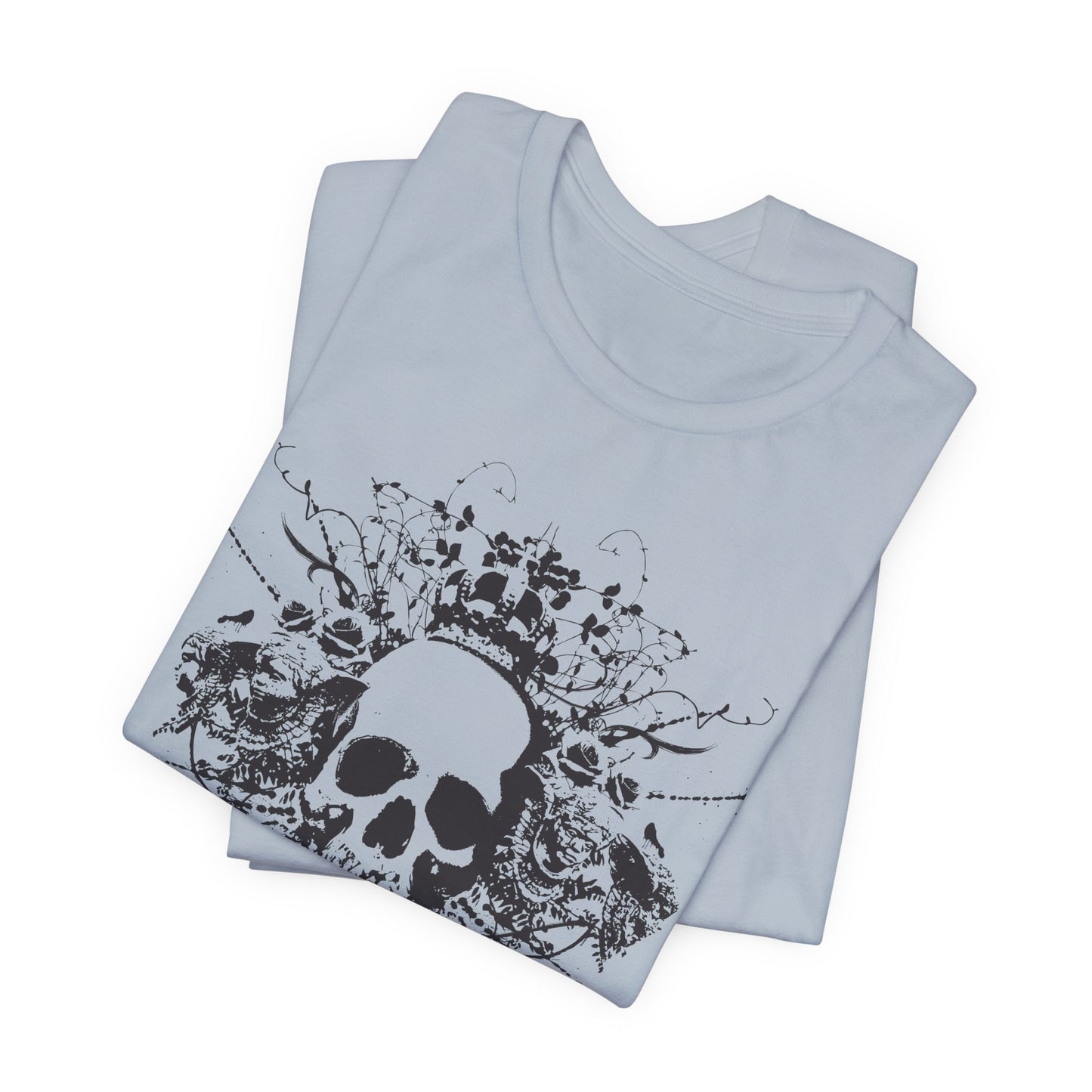 Dark Skull Graphic Design Tee, Skull Shirt, Vintage Tees, Art Design T-Shirt, Vintage Graphic Tee, Art Shirts with Skulls