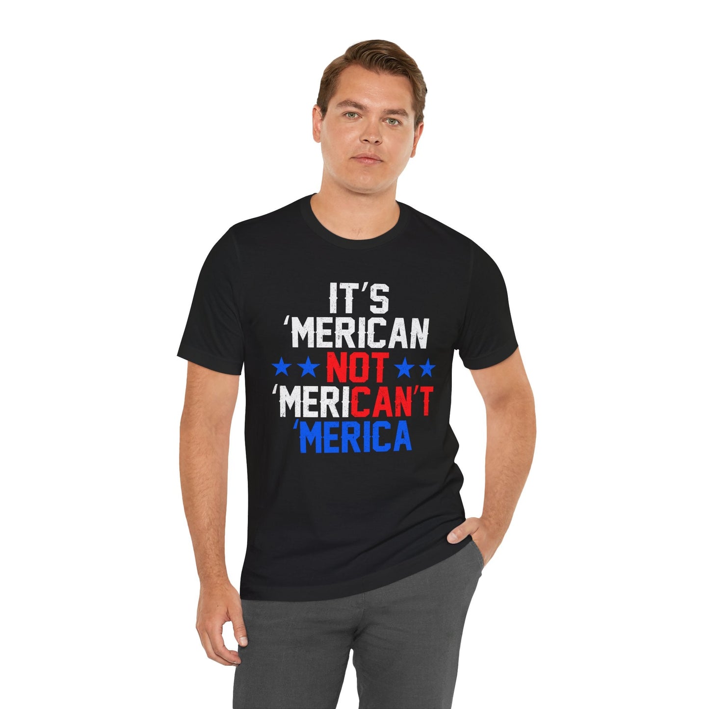 Patriotic USA Stars Graphic Unisex Cotton T-Shirt a5