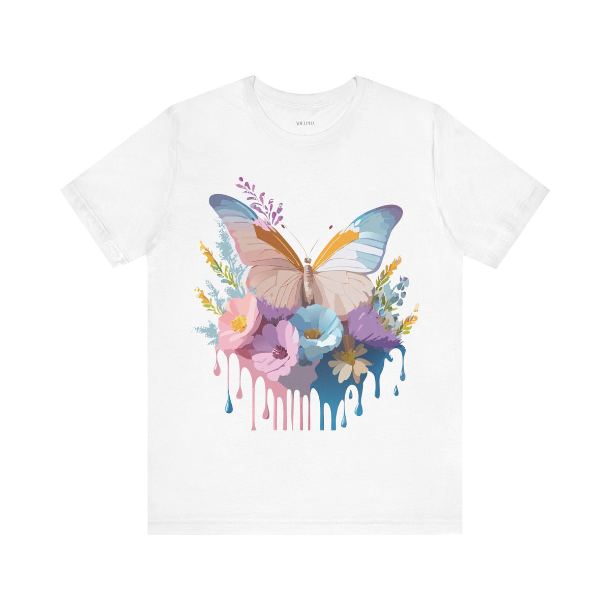 Butterfly Graphic Unisex Cotton Bella+Canvas Tee with Art Design n36