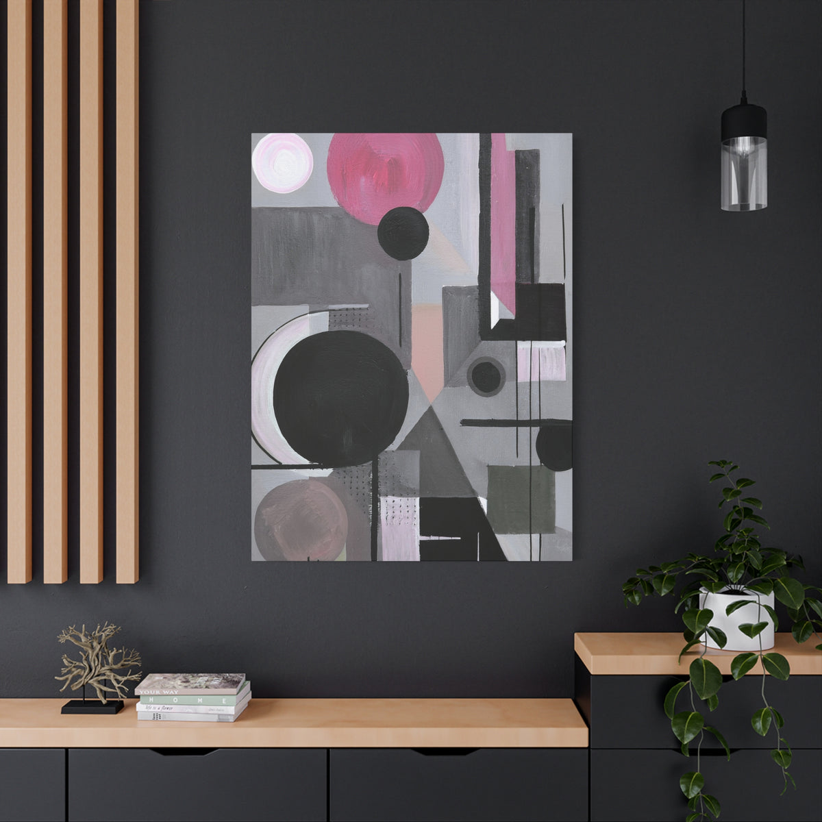 Abstract Geometric Painting Print Canvas 20x24,20x30,24x30 24x32,24x36,30x40 32x48,36x48,40x60 Pine-Wood Inner Frame ABS-42