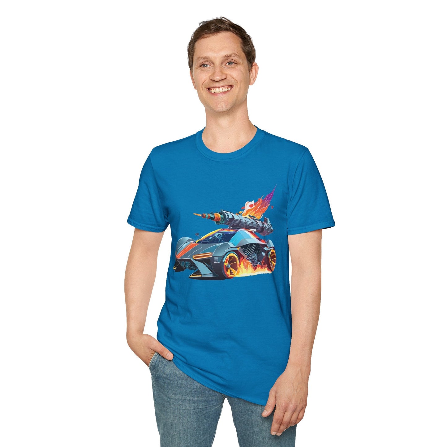 Car T Shirt for Car Lovers Unisex Softstyle Tee 64000 Hot Wheels Design Shirt with Cars