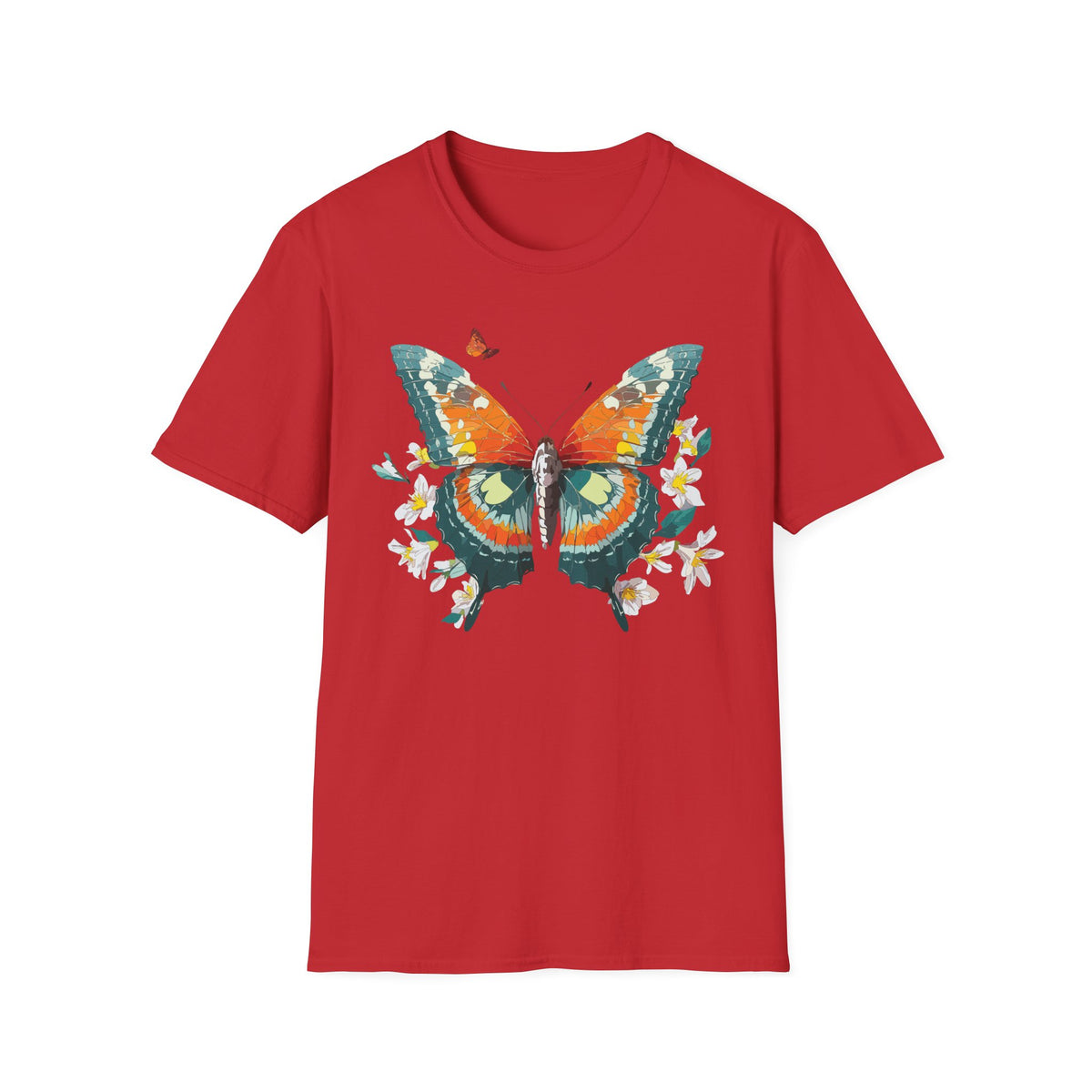 Colorful Watercolor Butterfly T-Shirt | Floral Graphic Tee Unisex 100 Cotton Gildan T-Shirt