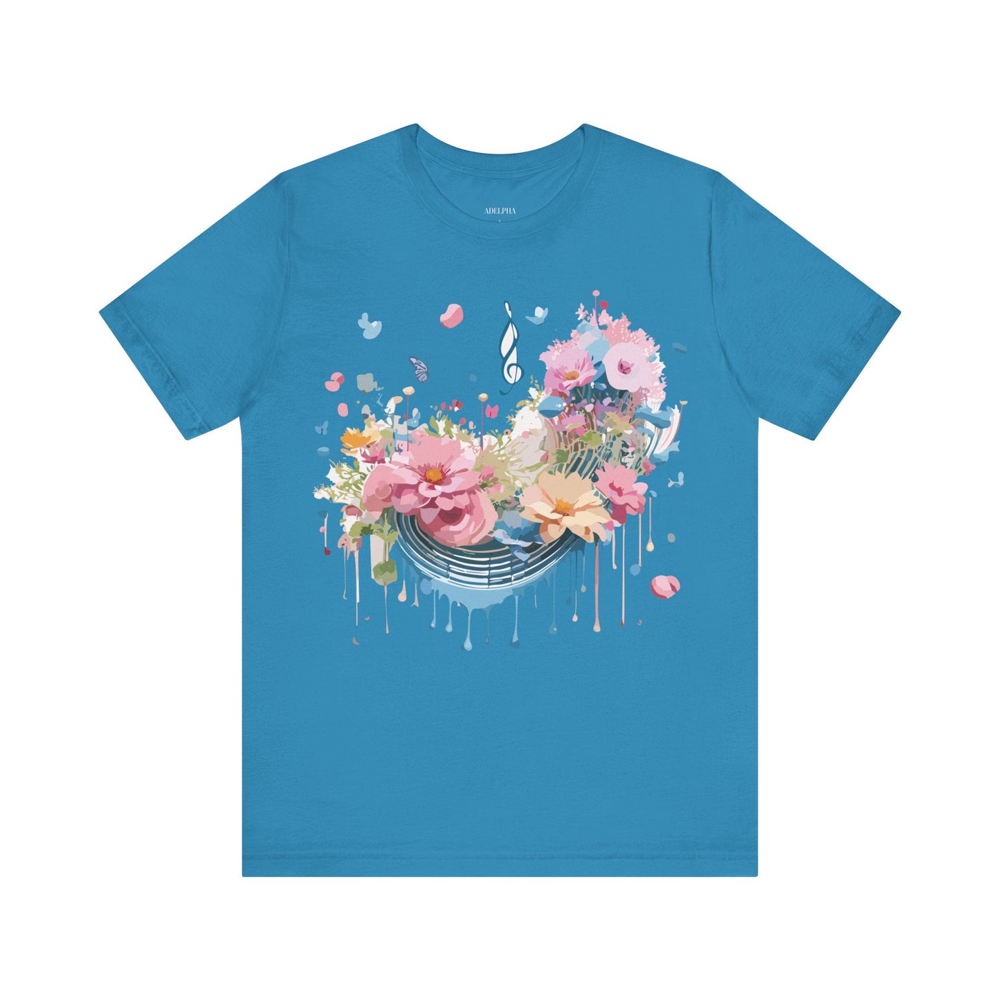 Music Graphic T Shirt Unisex Short Sleeve Jersey Tee Adelpha Vintage Inspired Art