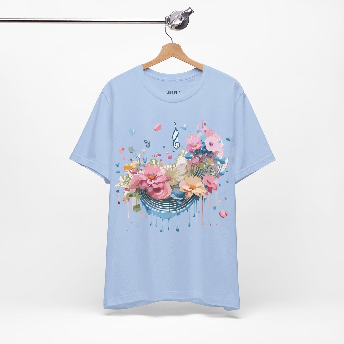 Adelpha Vintage Inspired Music Graphic Unisex T Shirt Tee For Everyday Casual Wear