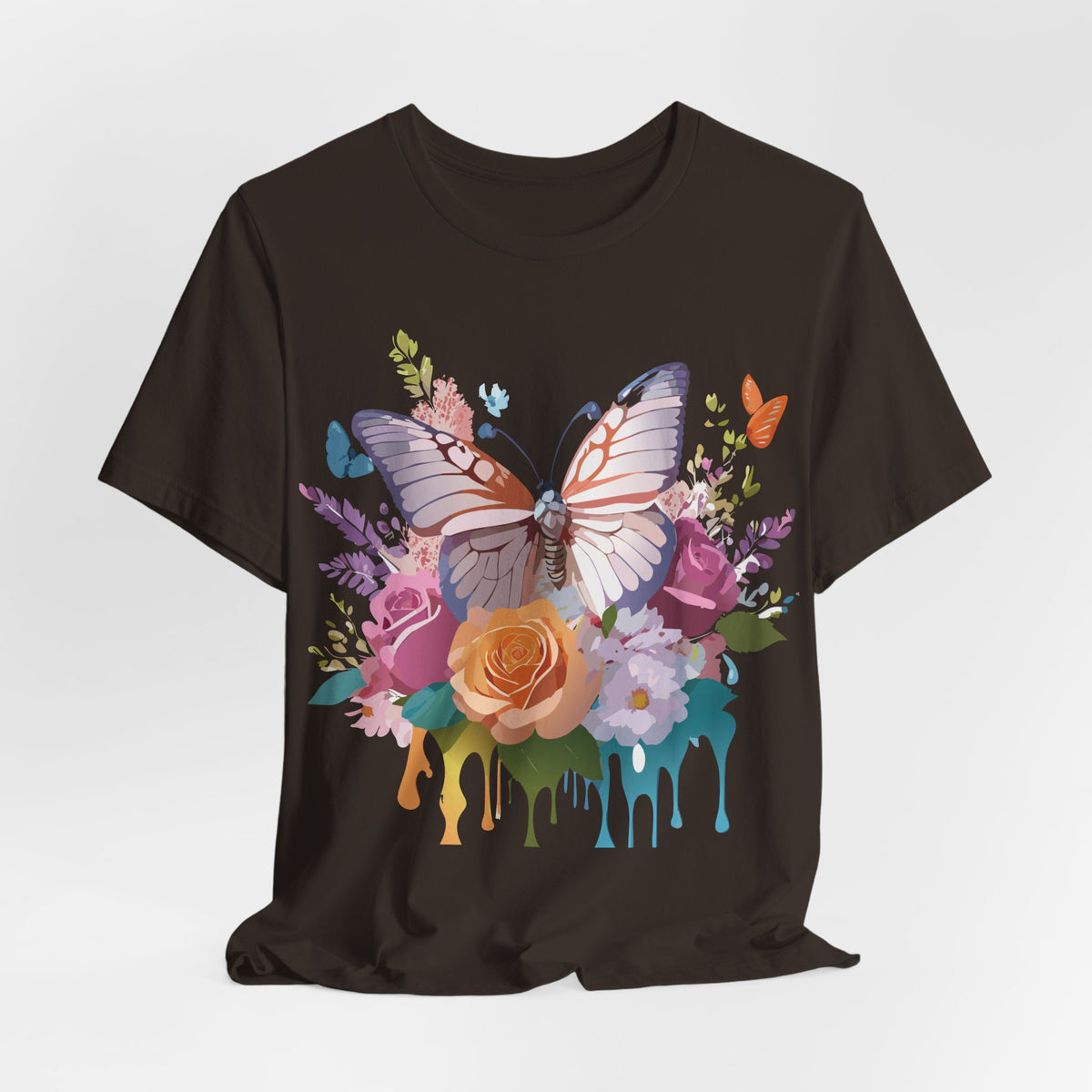 Butterfly Graphic Unisex Cotton Bella+Canvas Tee with Art Design n78