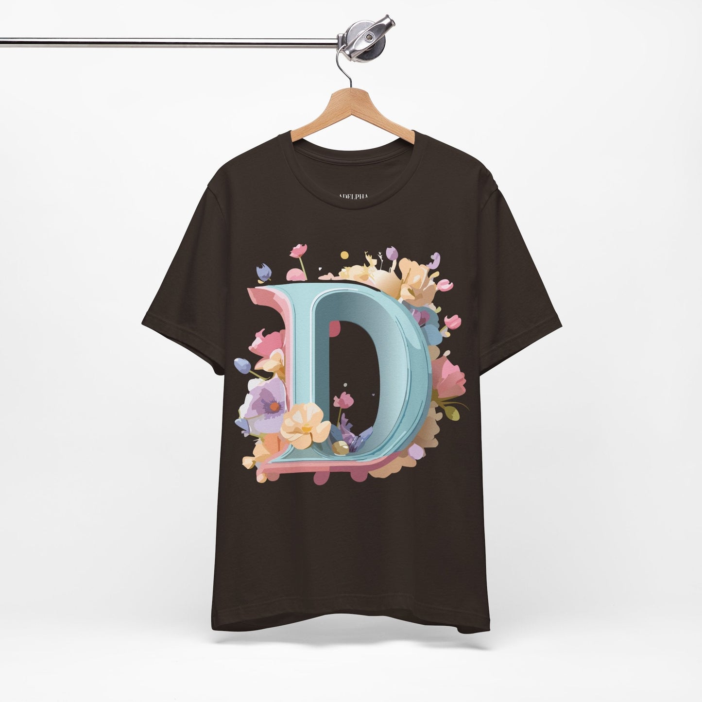 Letter D Graphic Tee Unisex Jersey Short Sleeve By Adelpha Vintage Inspired Artwork