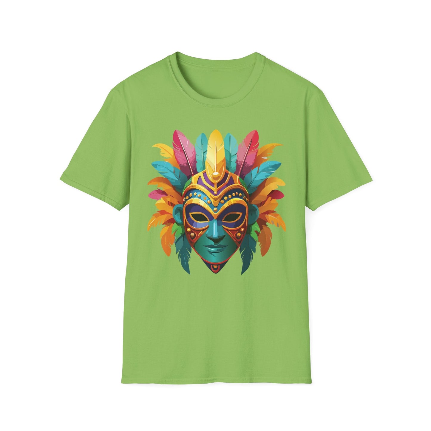 Mask Tee Shirt Unisex Masquerade Design Gildan Softstyle 64000 100 Percent Ring Spun Cotton Tee