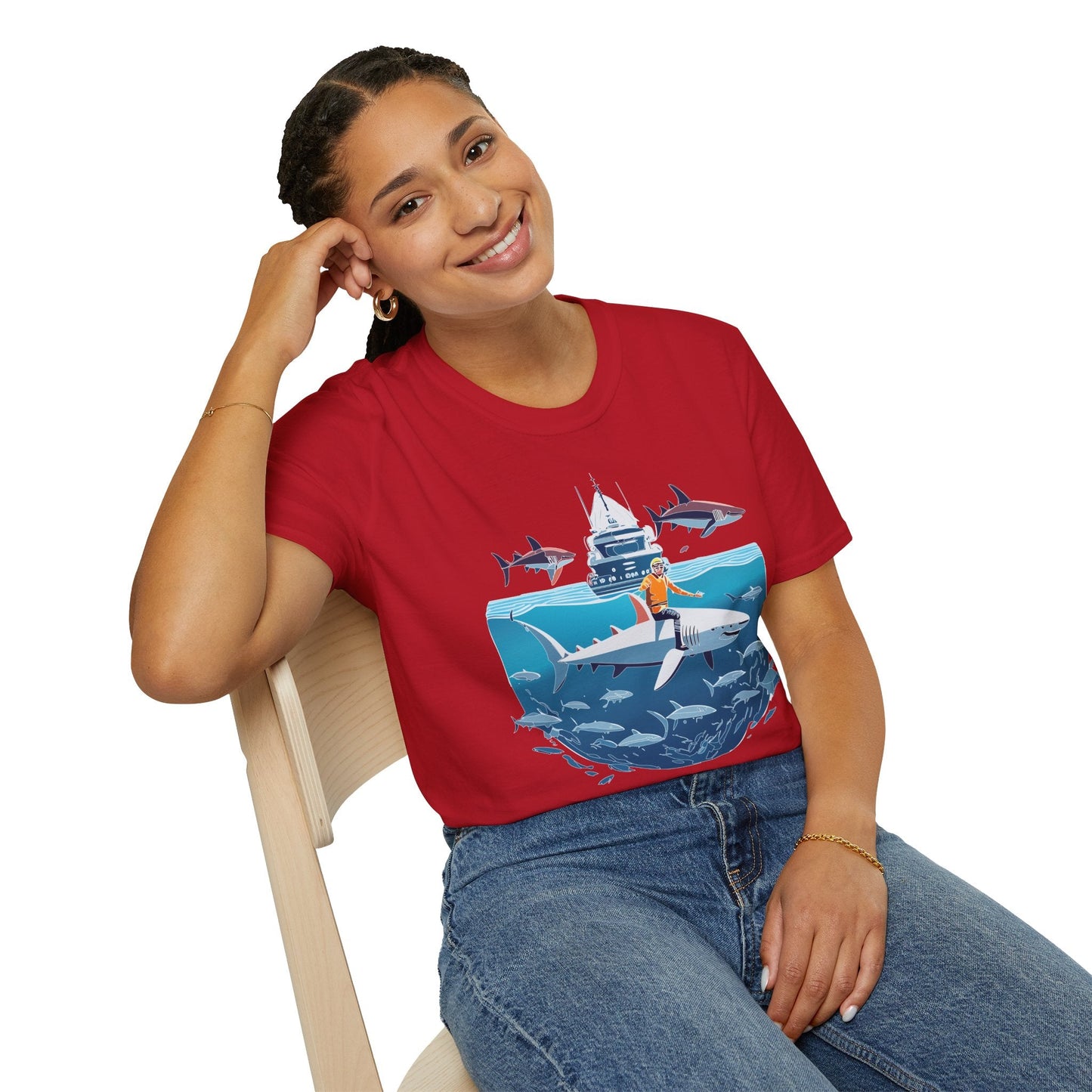 Ocean Graphic Unisex Softstyle Cotton Tee 3