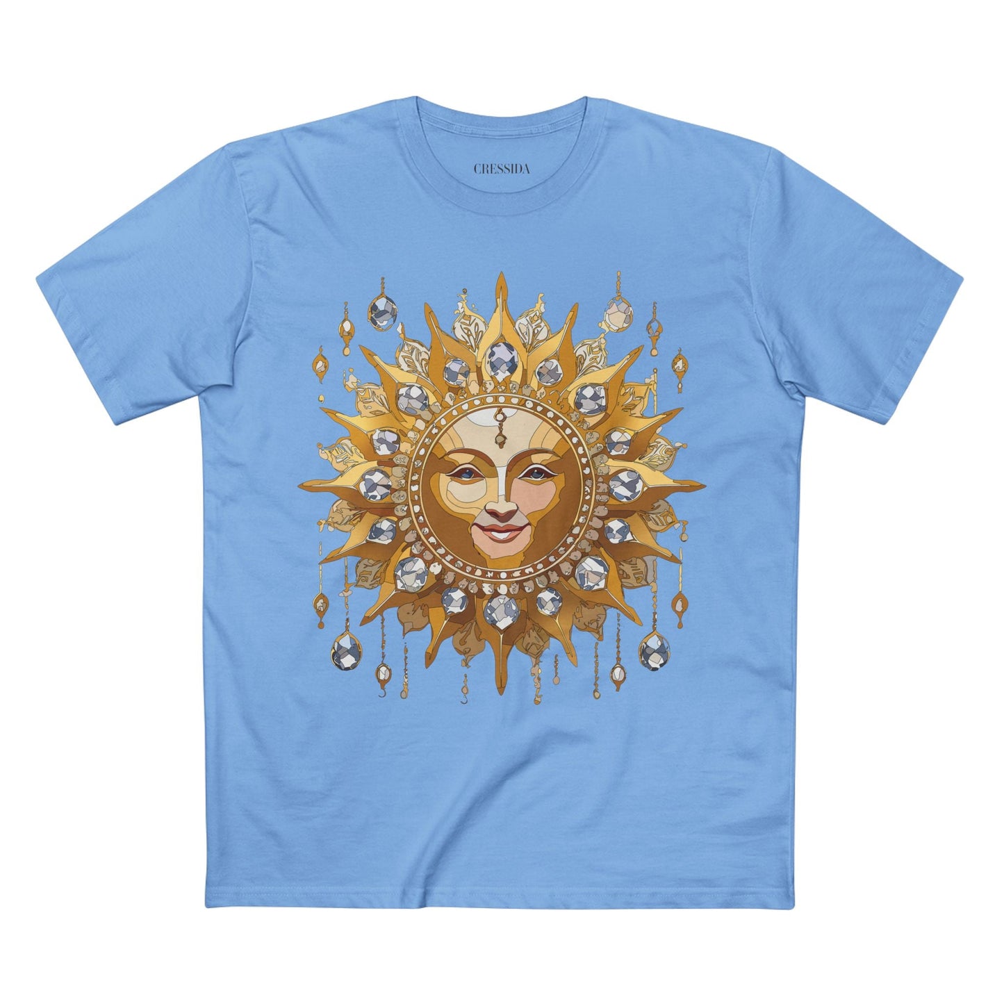 Gold Sun Graphic Unisex 100 Cotton T-Shirt with Golden Art Design 6