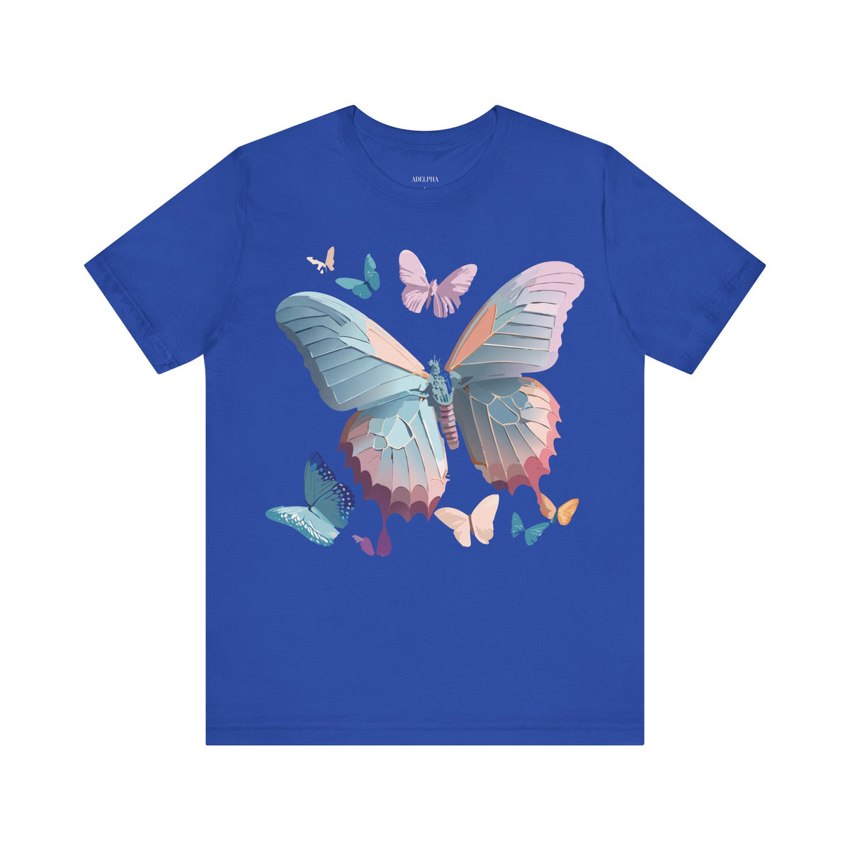 Butterfly Graphic Unisex Cotton Bella+Canvas Tee with Art Design n58