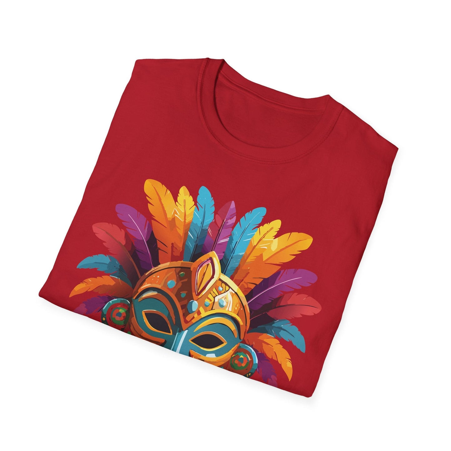 Mask Graphic Unisex Cotton Masquerade Design Artwork Tee 7