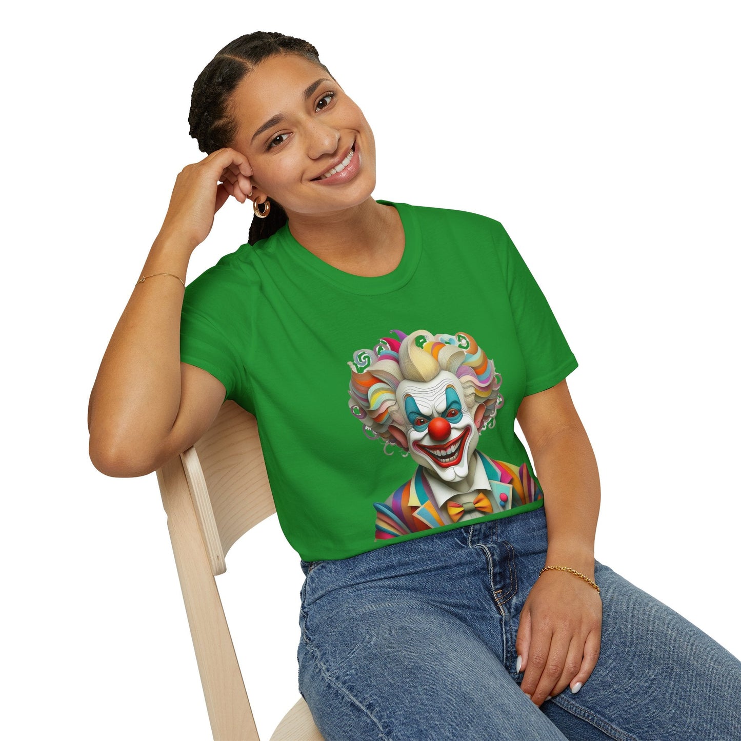 Clown Shirt Unisex T Shirt With Funny Man Circus Motif And Scary Man Design Graphic Print