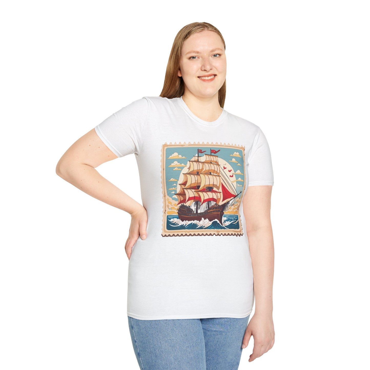 Ship T Shirts Frigate T Shirts Vessel Tee Shirt Unisex Softstyle Gildan 64000 Cotton Tee