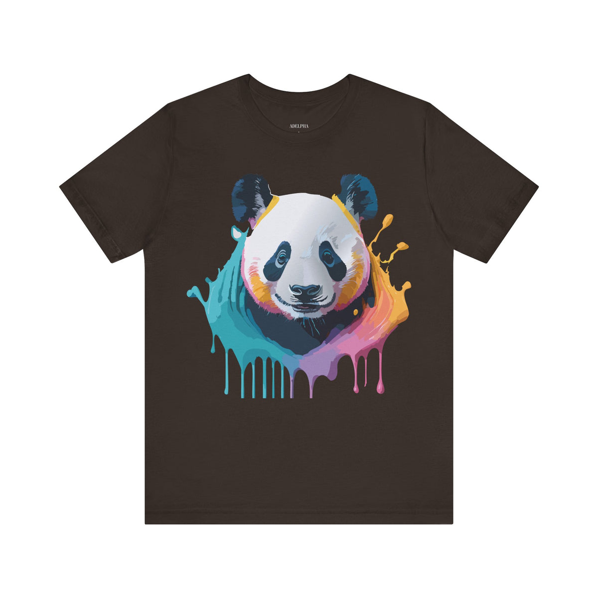 Panda Graphic Unisex Cotton Bella+Canvas Tee with Art Animal Design e54