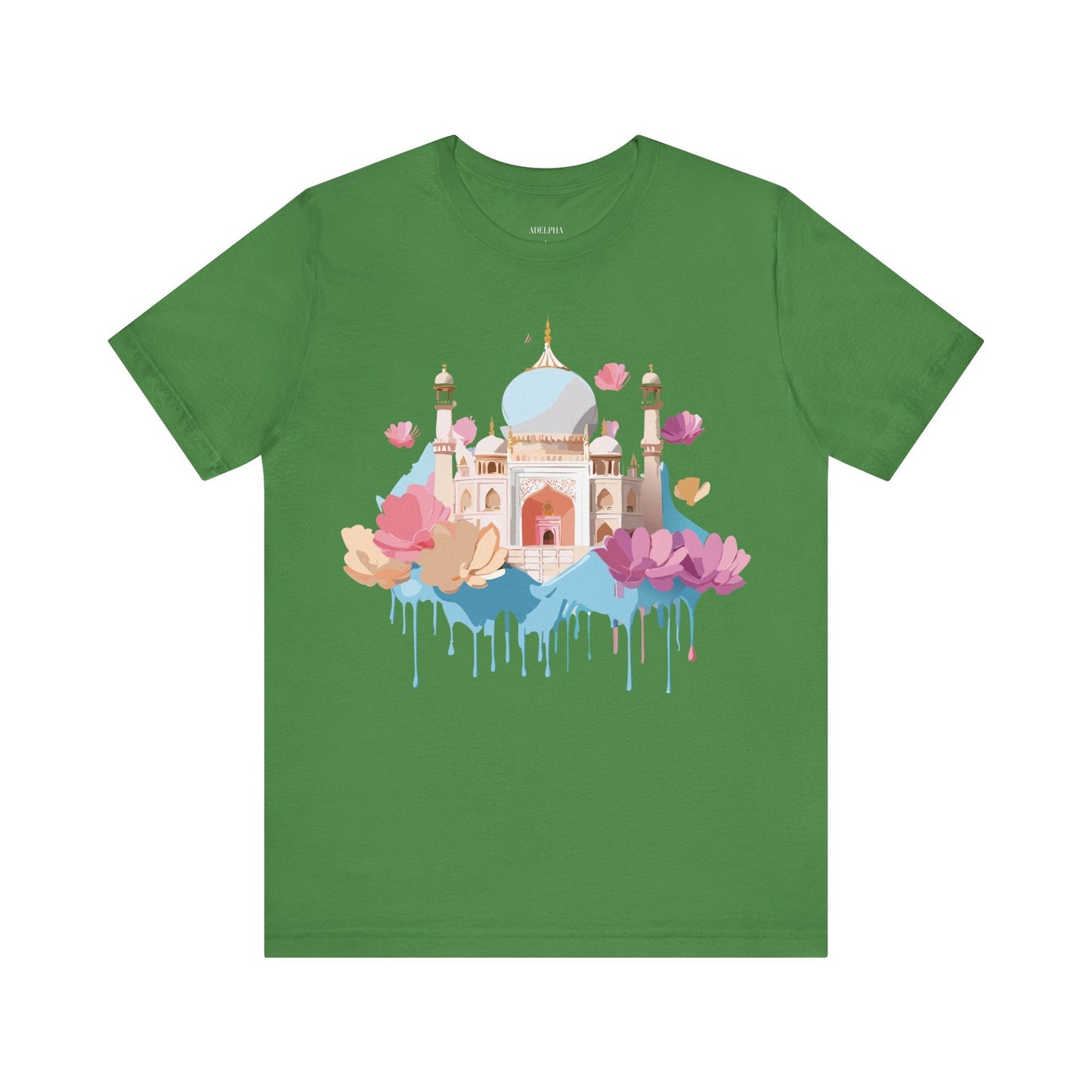 Unisex Taj Mahal Graphic Tee Tourist Shirt With Vintage Adelpha Artwork For Travel Lovers