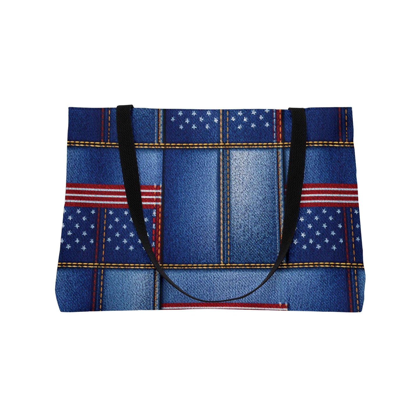 4th of July Denim Color Imitation Print Unisex  Yoga Bag  Spun Poly 24x13 Canvas Bag 70